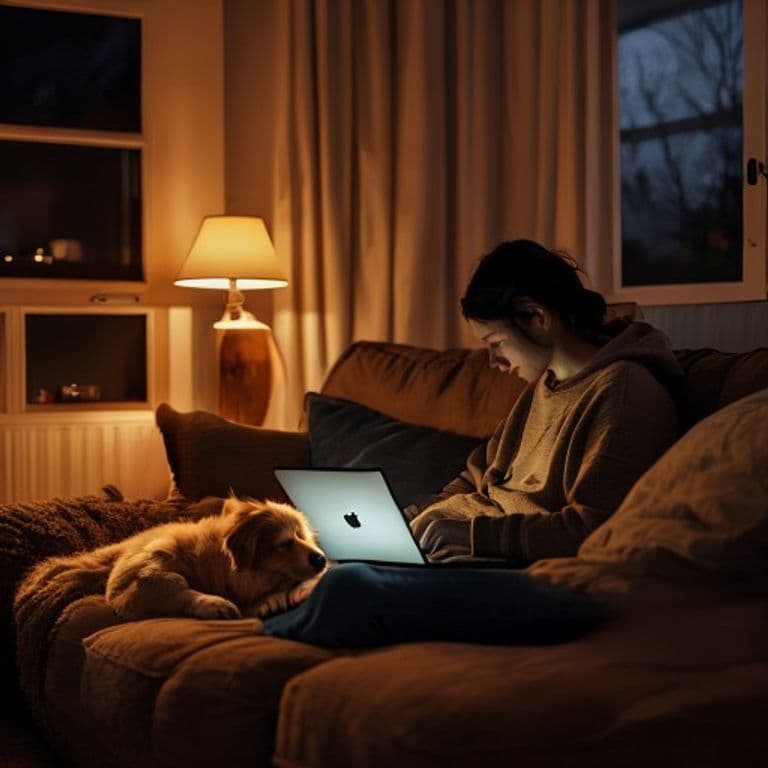 Freelancer trabalhando em laptop em home office com gráficos de múltiplas fontes de renda visíveis na tela